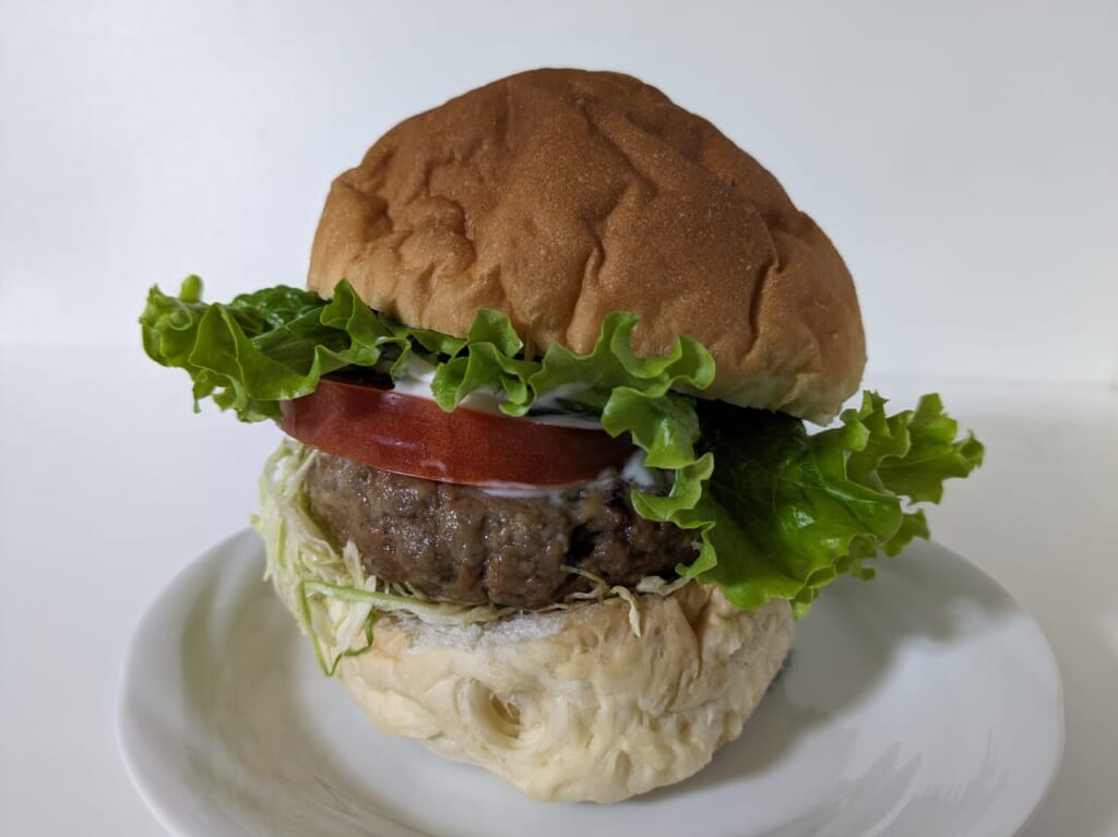 次元ブレッド緑町店のてりやきハンバーガー