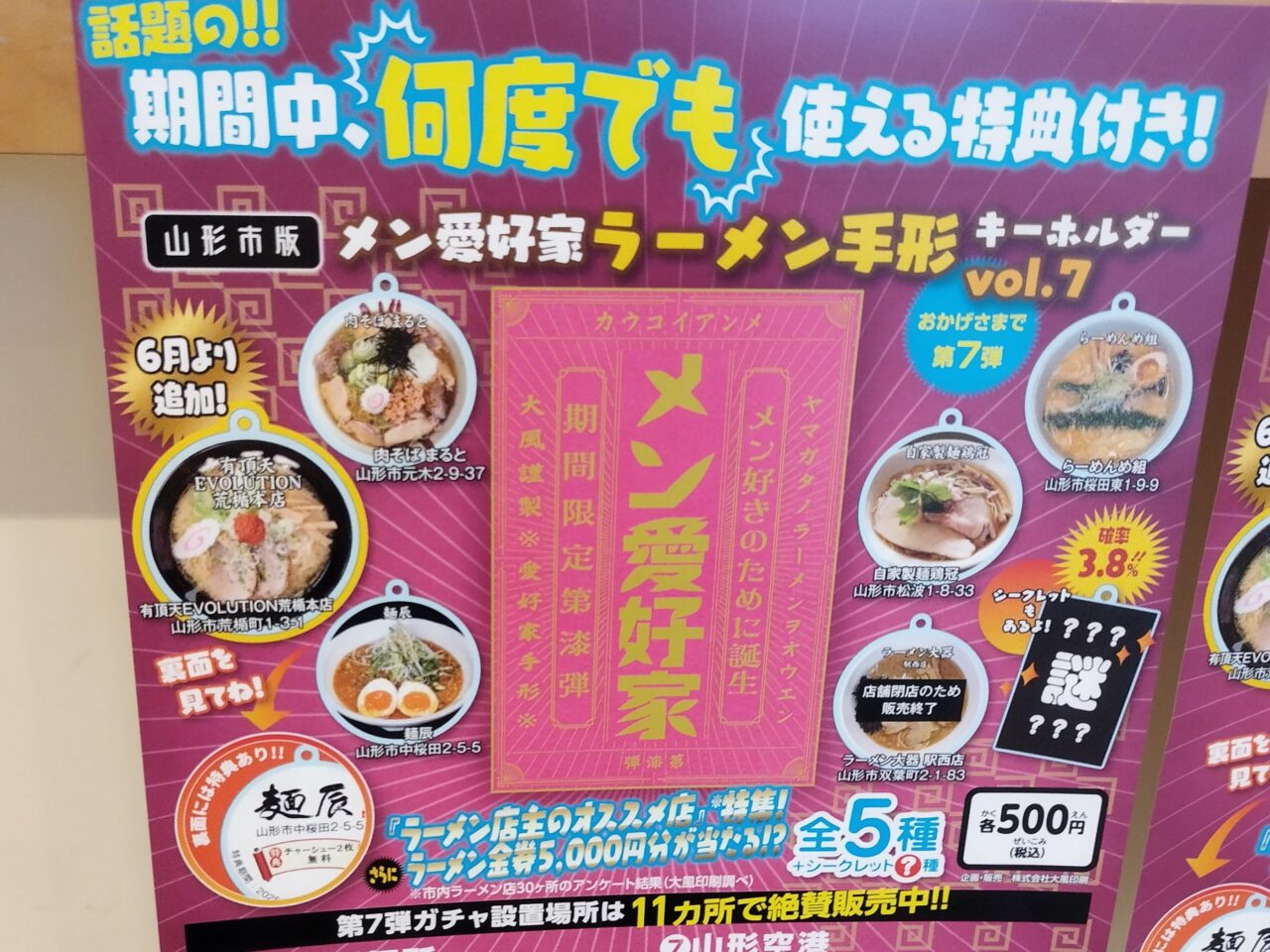メン愛好家ラーメン手形キーホルダーvol.7