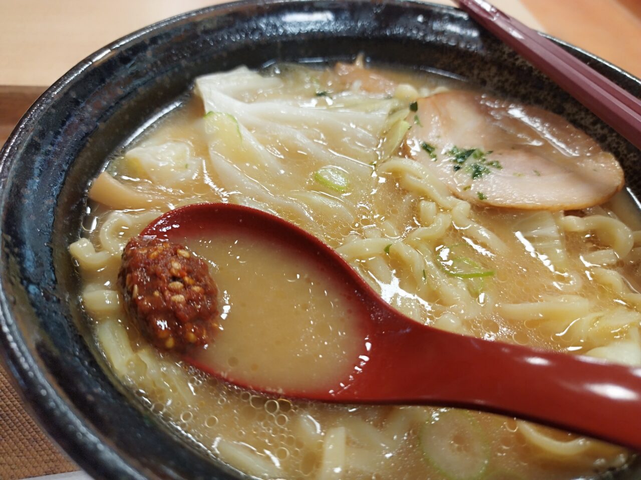 山交ビルB1フーズガーデン「山形辛みそラーメン」